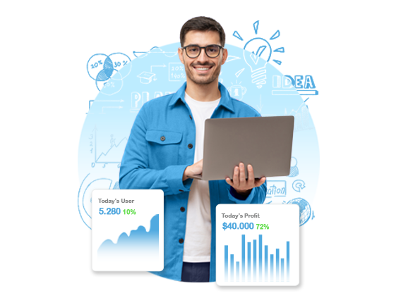 Men holding laptop